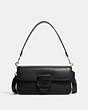 COACH®,MORGAN SHOULDER BAG,Leather,Medium,Gold/Black,Front View