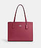 COACH®,NINA TOTE,Leather,Office,Silver/Bright Violet,Front View