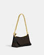 COACH®,CHARLOTTE SHOULDER BAG IN SIGNATURE CANVAS,pvc,Gold/Brown Black,Angle View