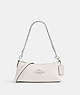 COACH®,CHARLOTTE SHOULDER BAG,Leather,Small,Anniversary,Silver/Chalk,Front View
