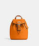 COACH®,AMELIA CONVERTIBLE BACKPACK,Leather,Medium,Everyday,Silver/Bright Mandarin,Front View