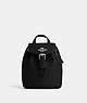 COACH®,AMELIA CONVERTIBLE BACKPACK,Leather,Medium,Everyday,Silver/Black,Front View