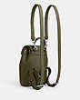 COACH®,SAC À DOS CONVERTIBLE AMELIA,Cuir,Argent/Olive terne,Angle View
