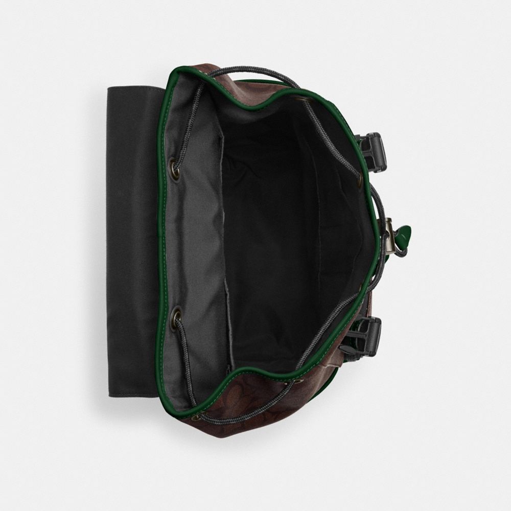COACH®,Track Backpack In Colorblock Signature Canvas,,Inside View,Top View