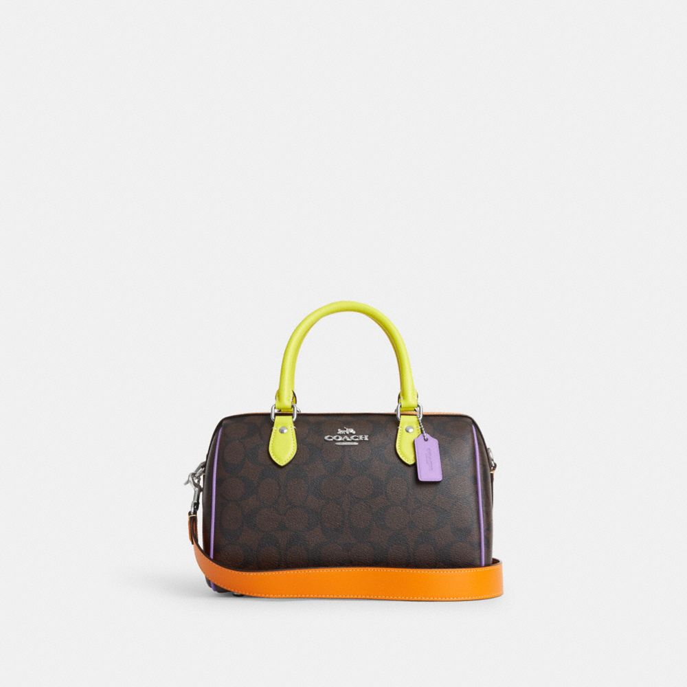 COACH®  Rowan Satchel In Colorblock Signature Canvas