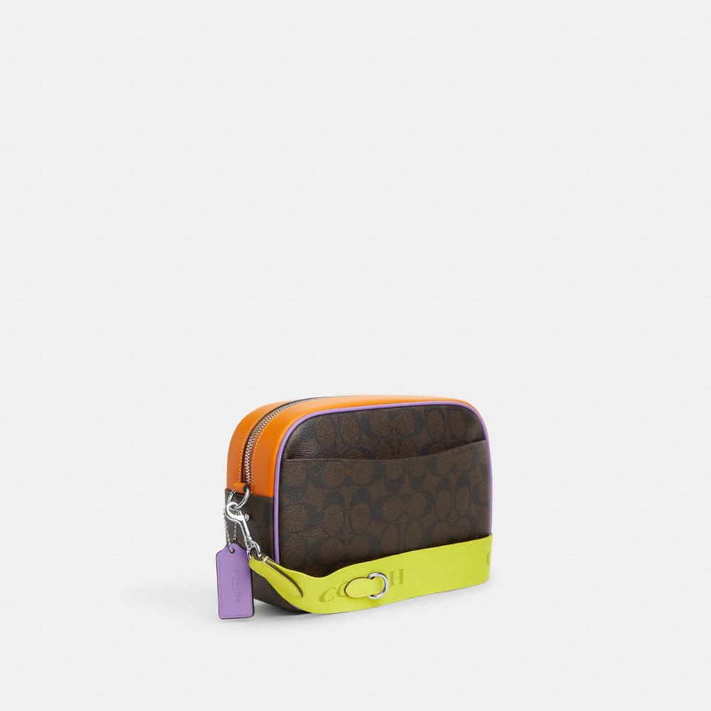 Coach Mini Jamie Camera Bag in Colorblock Signature Canvas with Coach Stamp