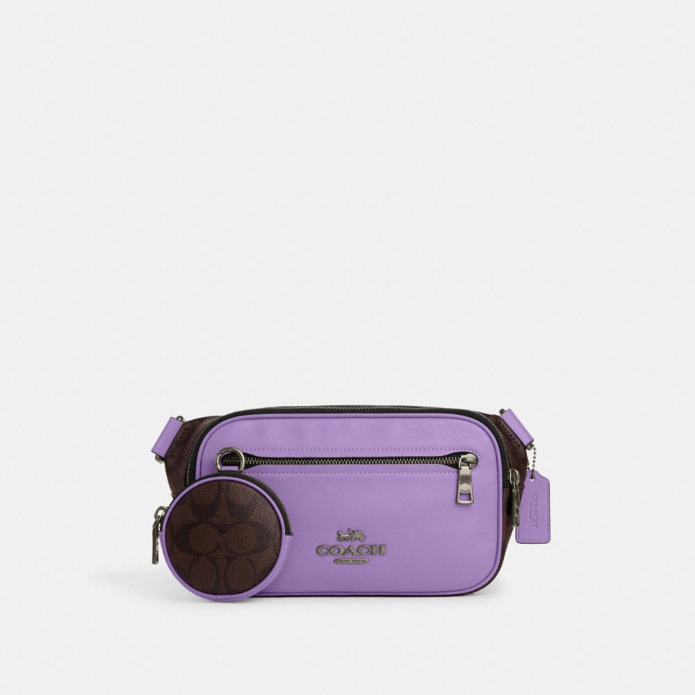 Elias Belt Bag In Colorblock Signature Canvas