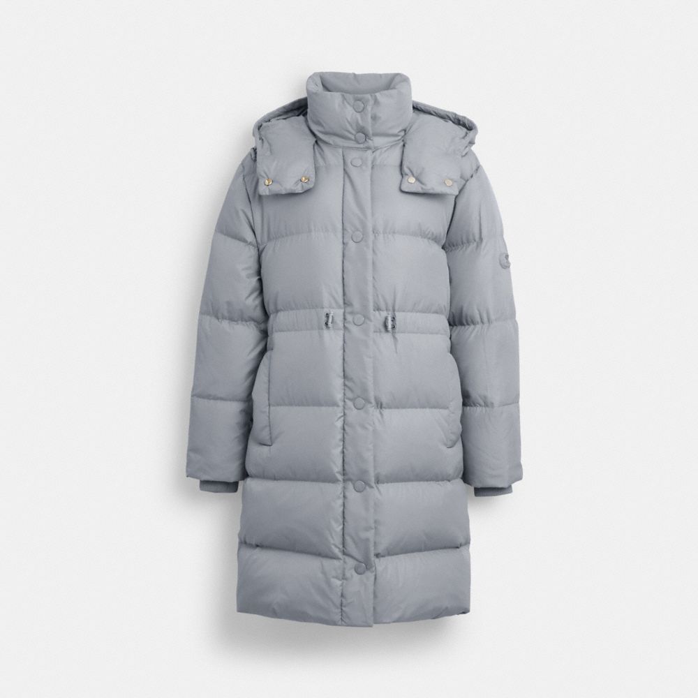 COACH®,MID DOWN PUFFER,Grey,Front View image number 0