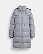 COACH®,MID DOWN PUFFER,Grey,Front View
