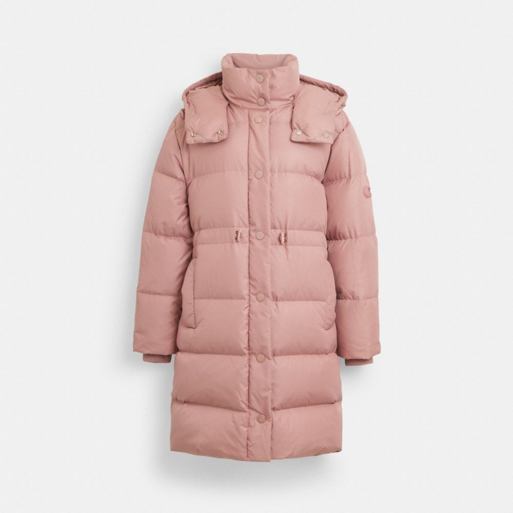 COACH®,MID DOWN PUFFER,Rose,Front View image number 0