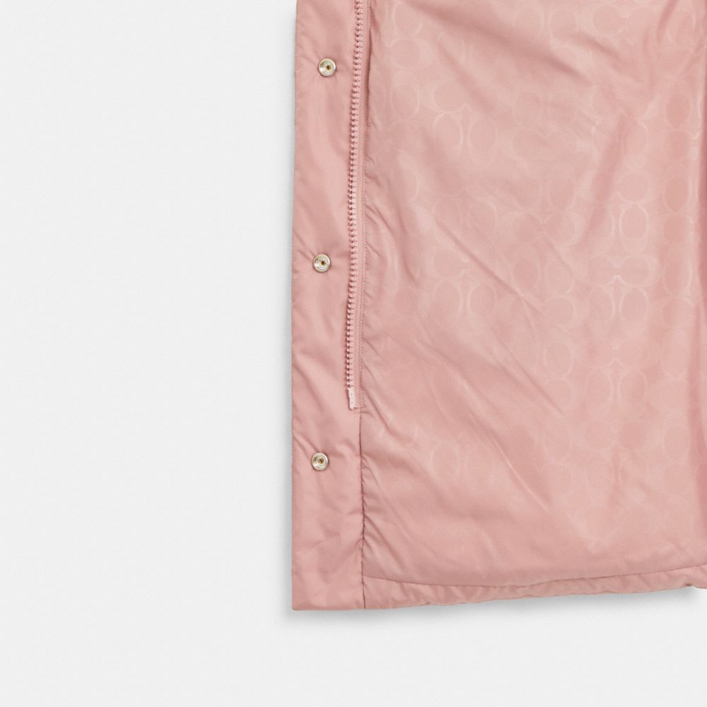 COACH®,MID DOWN PUFFER,Rose,Angle View