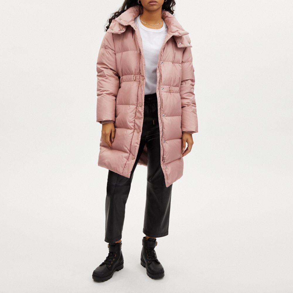 COACH®,MID DOWN PUFFER,Rose,Scale View