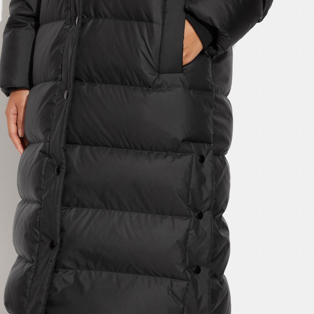 Coach store long puffer