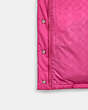 COACH®,SHORT DOWN PUFFER,Cerise,Angle View