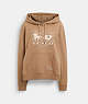 COACH®,HORSE AND SLEIGH HOODIE,Natural,Front View
