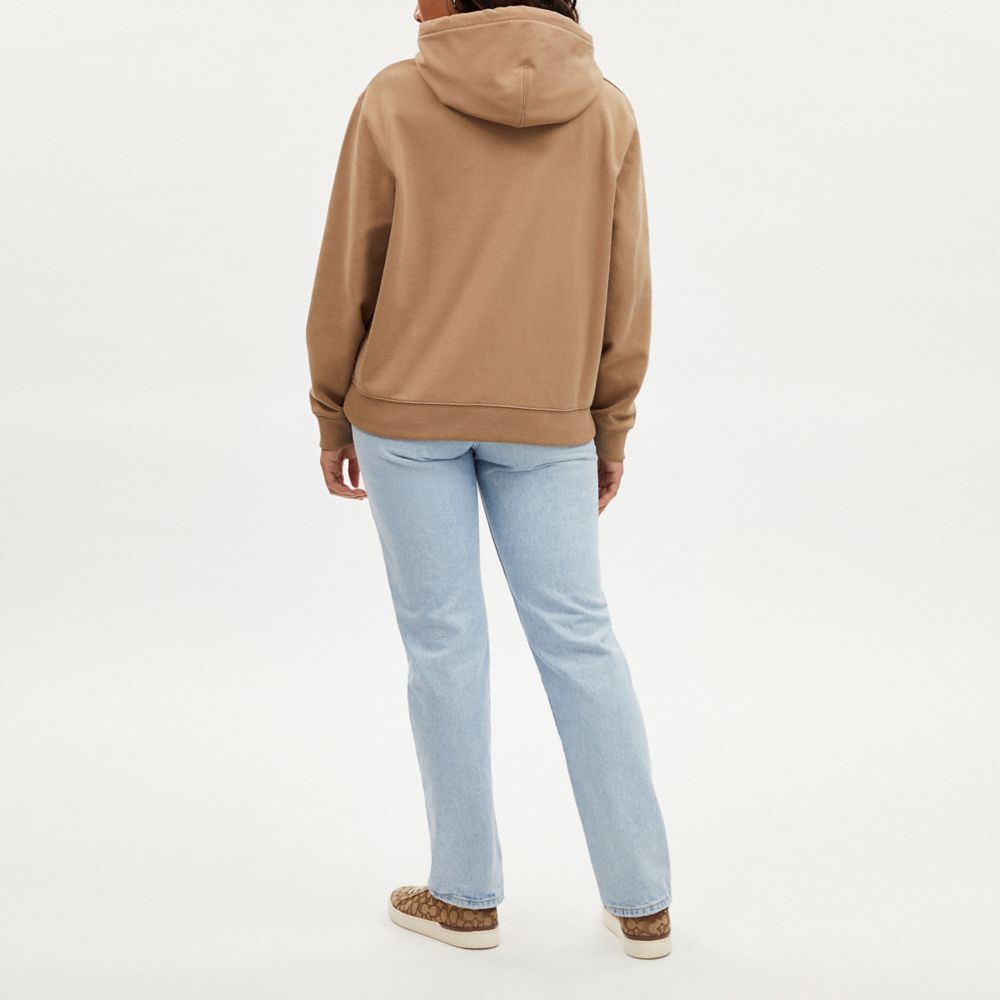 COACH®,HORSE AND SLEIGH HOODIE,Natural,Scale View
