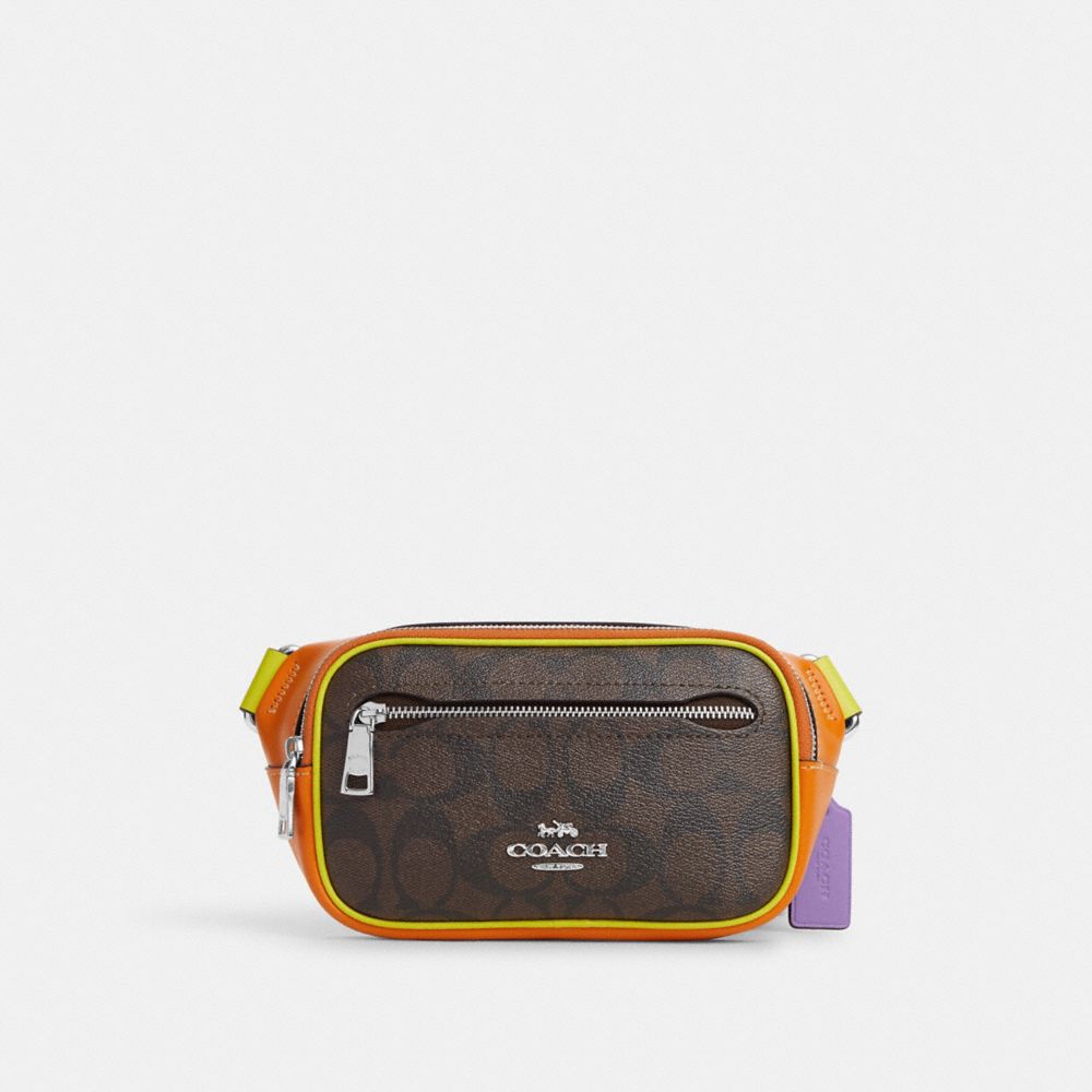 Coach Mini Rowan File Bag in Colorblock Signature Canvas