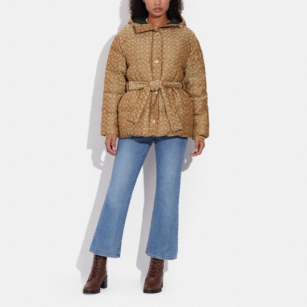 COACH®,Signature Jacquard Down Pillow Jacket,,Scale View
