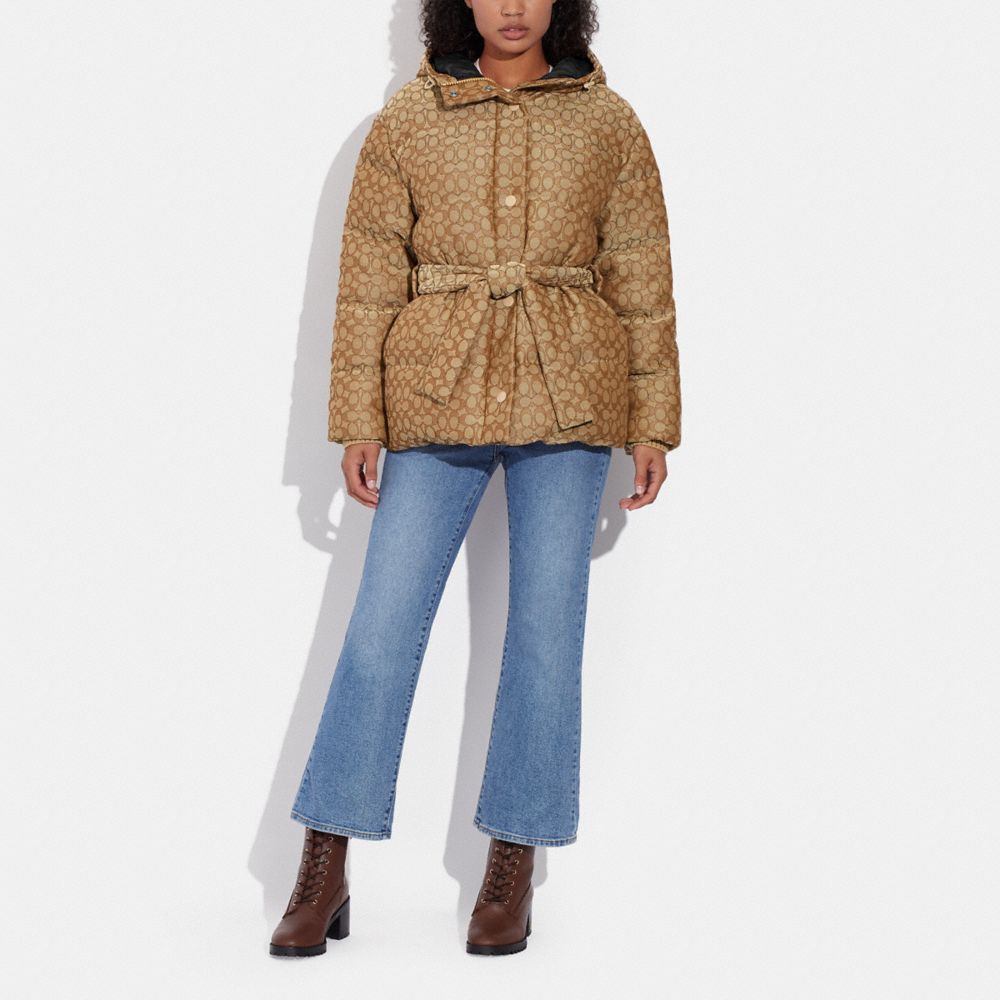 COACH® | Signature Jacquard Down Pillow Jacket