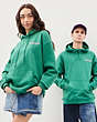 COACH®,Hoodie in 100% Recycled Cotton: This is Coachtopia,95% recycled cotton,Green Multi,Scale View