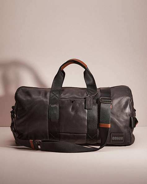 COACH®,RESTORED PACER DUFFLE 45,Sport calf leather,Large,Black Copper/Black,Front View