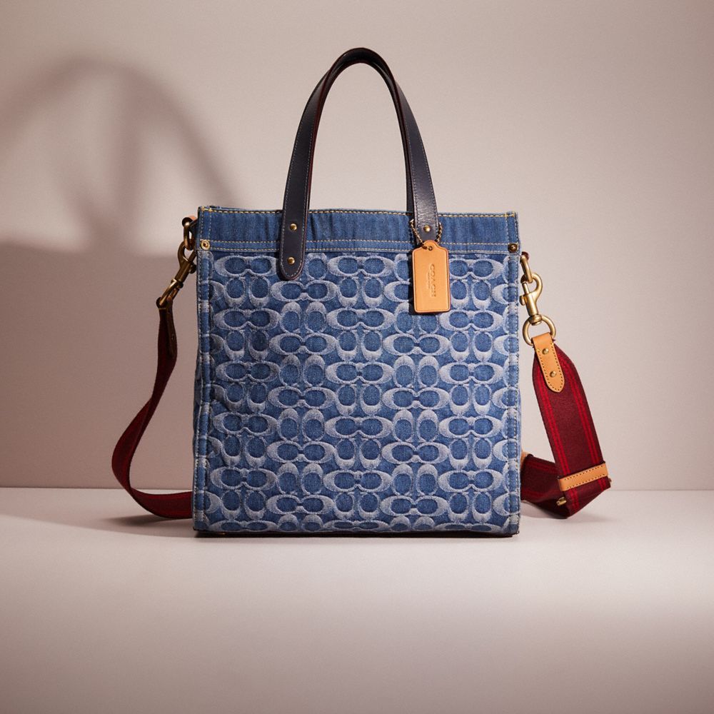 Coach field tote denim new arrivals