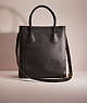 COACH®,RESTORED CASHIN CARRY TOTE 29,Pebble Leather,X-Large,Brass/Black,Front View