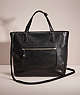 COACH®,RESTORED SMALL BLAIRE TOTE,Leather,Large,Silver/Black,Front View