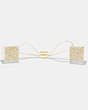 COACH®,SIGNATURE RESIN DICE HAIR TIES,Gold/Chalk,Front View