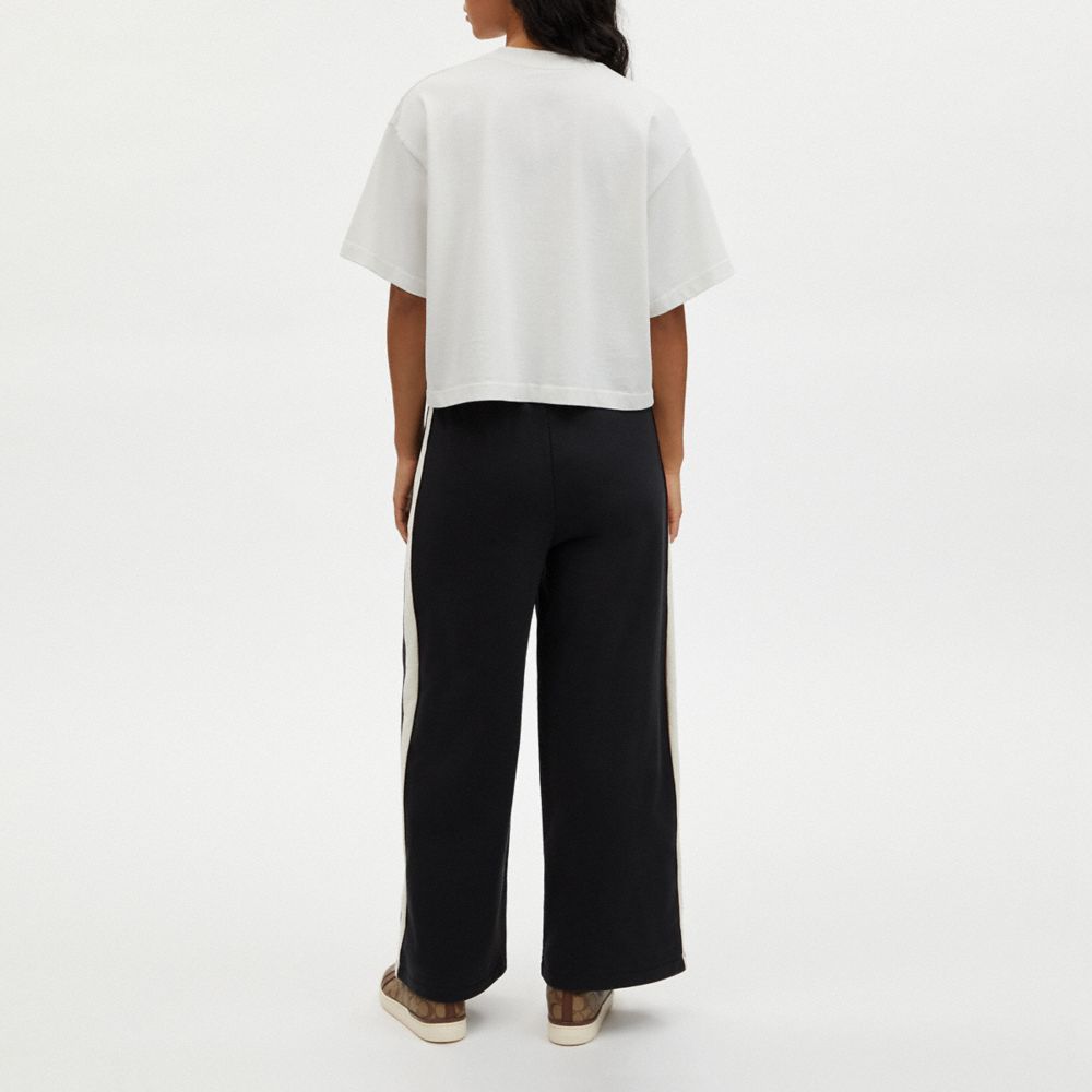 COACH®,Coach X Mint + Serf Cropped T Shirt,Cotton,T Shirt,Casual,White,Scale View