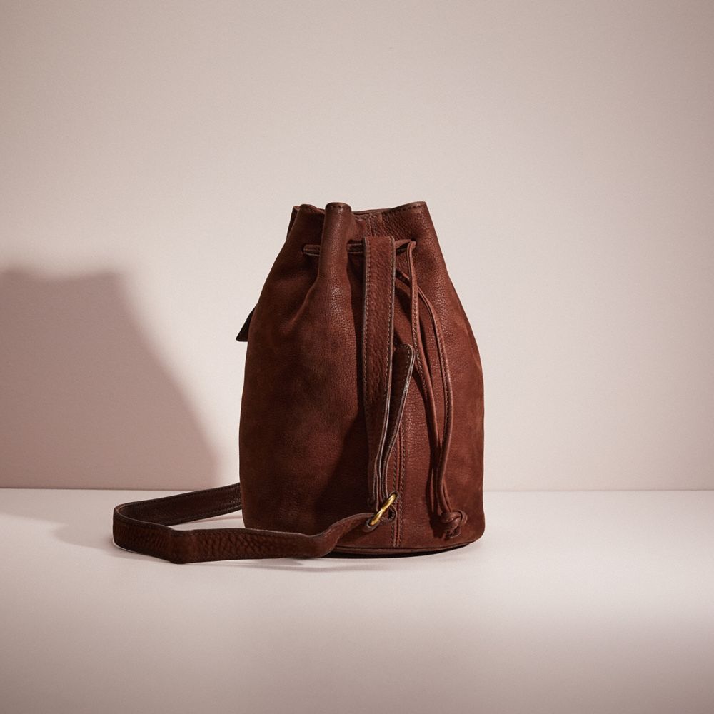 Coach leather clearance drawstring backpack