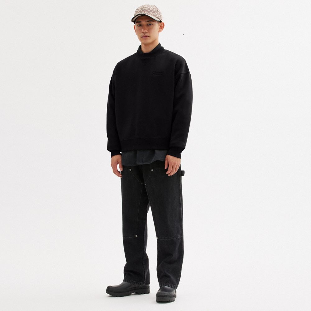 COACH®,ESSENTIAL CREWNECK,Black,Scale View