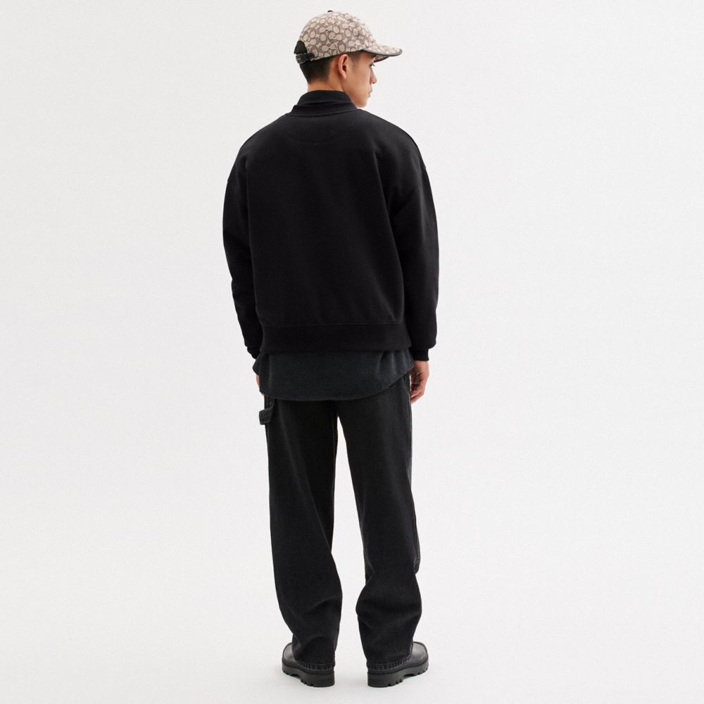 COACH®,ESSENTIAL CREWNECK,Black,Scale View