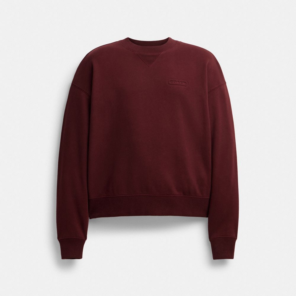 Coach Outlet Essential Crewneck In Burgundy