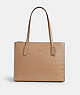 COACH®,NINA TOTE,Leather,Large,Office,Gold/Taupe,Front View