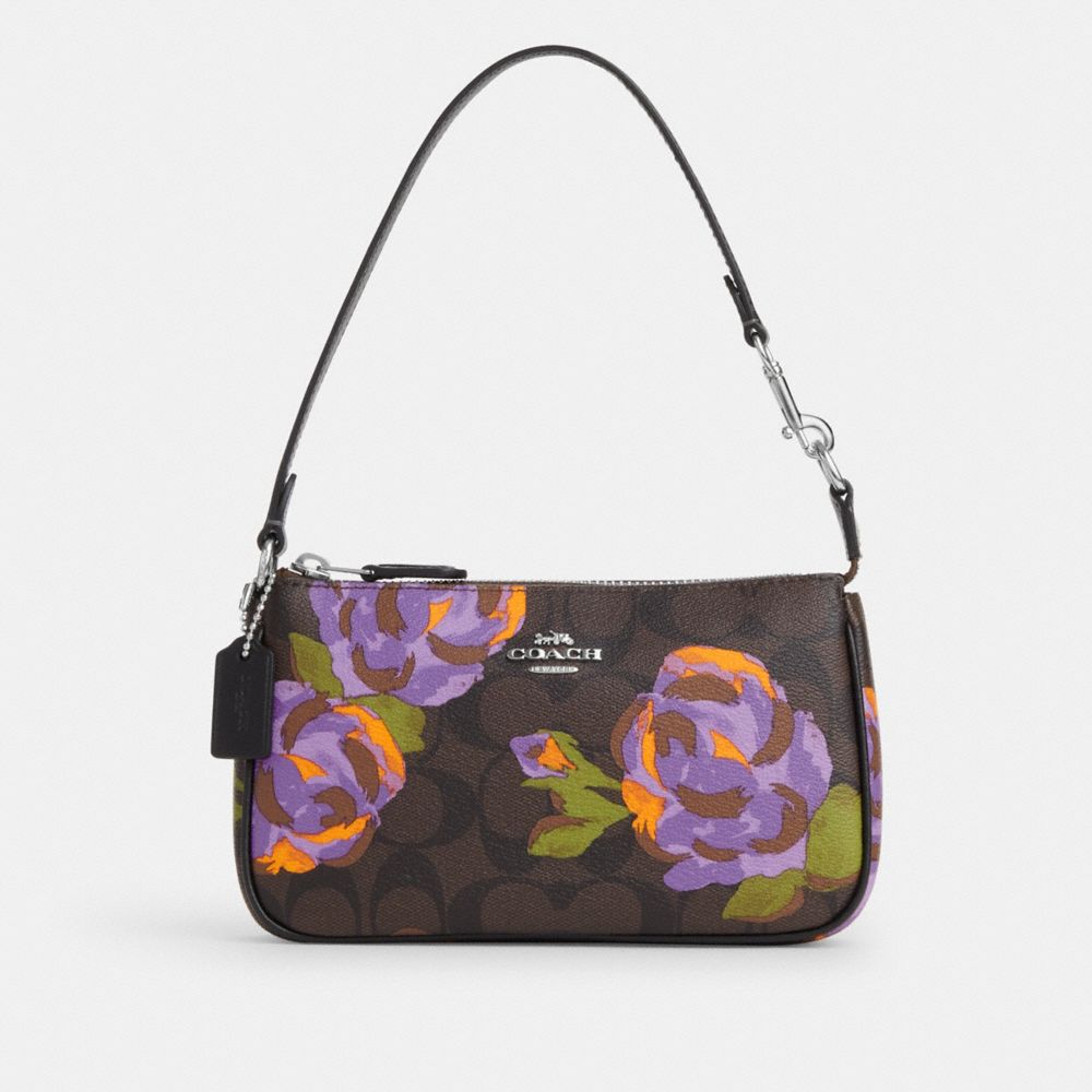 COACH Nolita Wristlet 19 In Floral Patch Print Coated Canvas