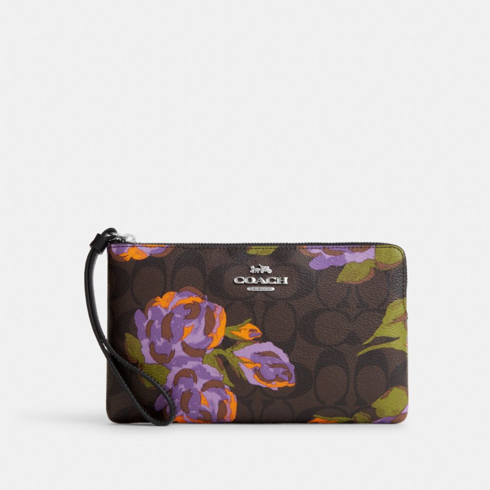 Coach Floral Large Wristlet