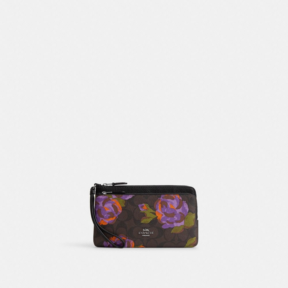 Coach wallet hot sale rose print