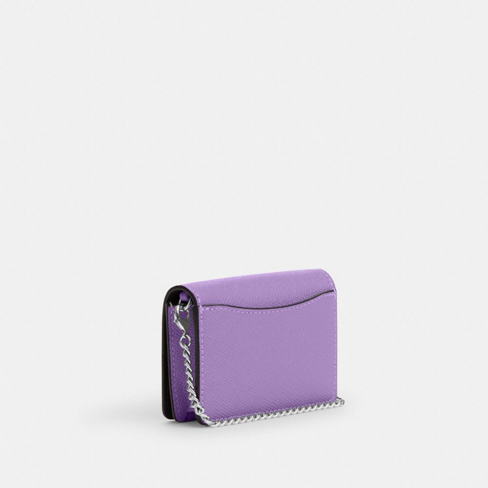 Coach Outlet Mini Wallet On A Chain in Purple