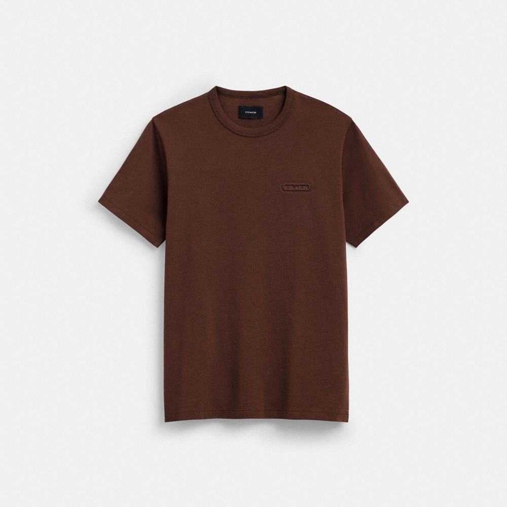 Shop Coach Essential T Shirt In Brown