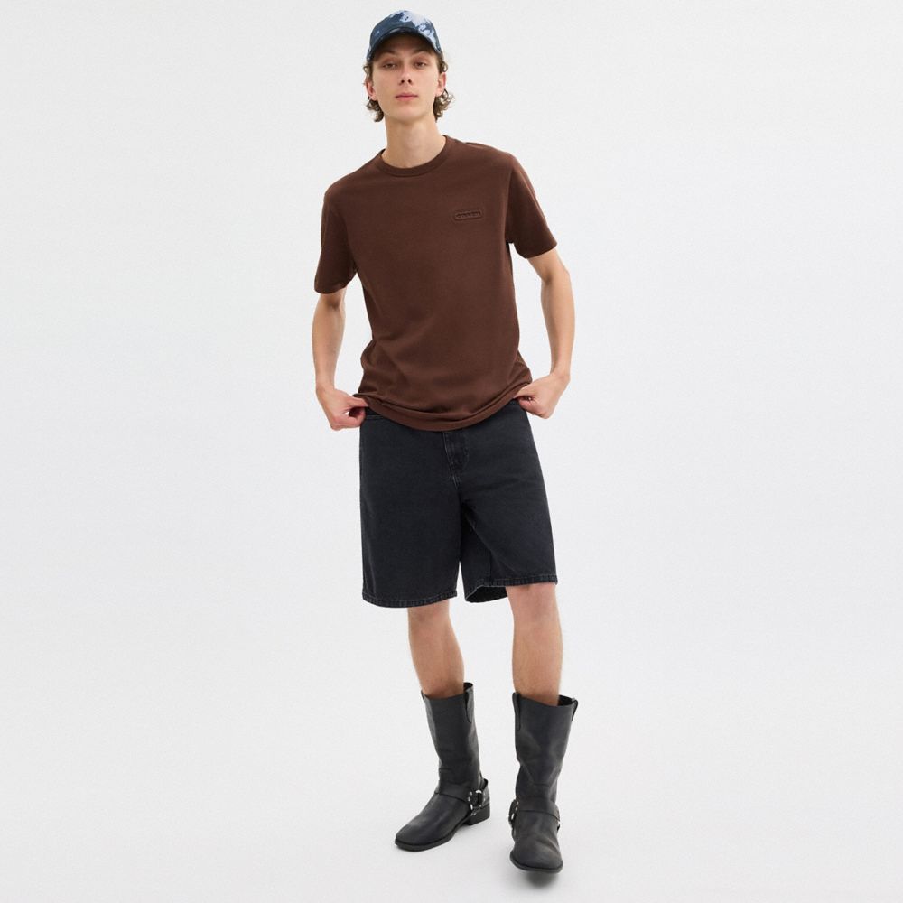 Shop Coach Essential T Shirt In Brown