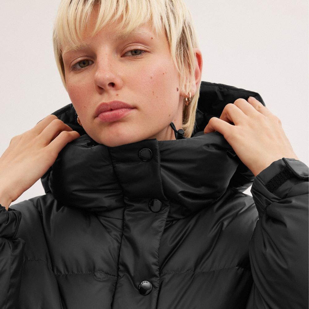 Coach puffer jacket on sale women's