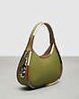 COACH®,Ergo Bag in Upcrafted Leather with Colorful Binding,Coachtopia Leather,Small,Olive Green Multi,Angle View