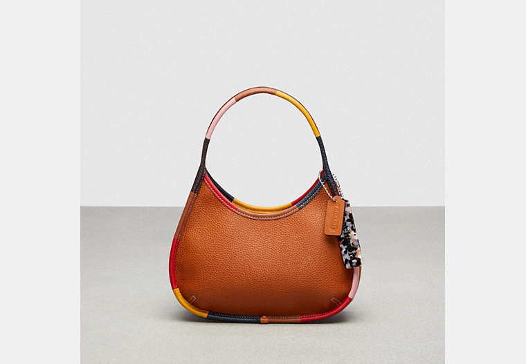 COACH®,Ergo Bag in Upcrafted Leather with Colorful Binding,Coachtopia Leather,Small,Burnished Amber Multicolor,Front View