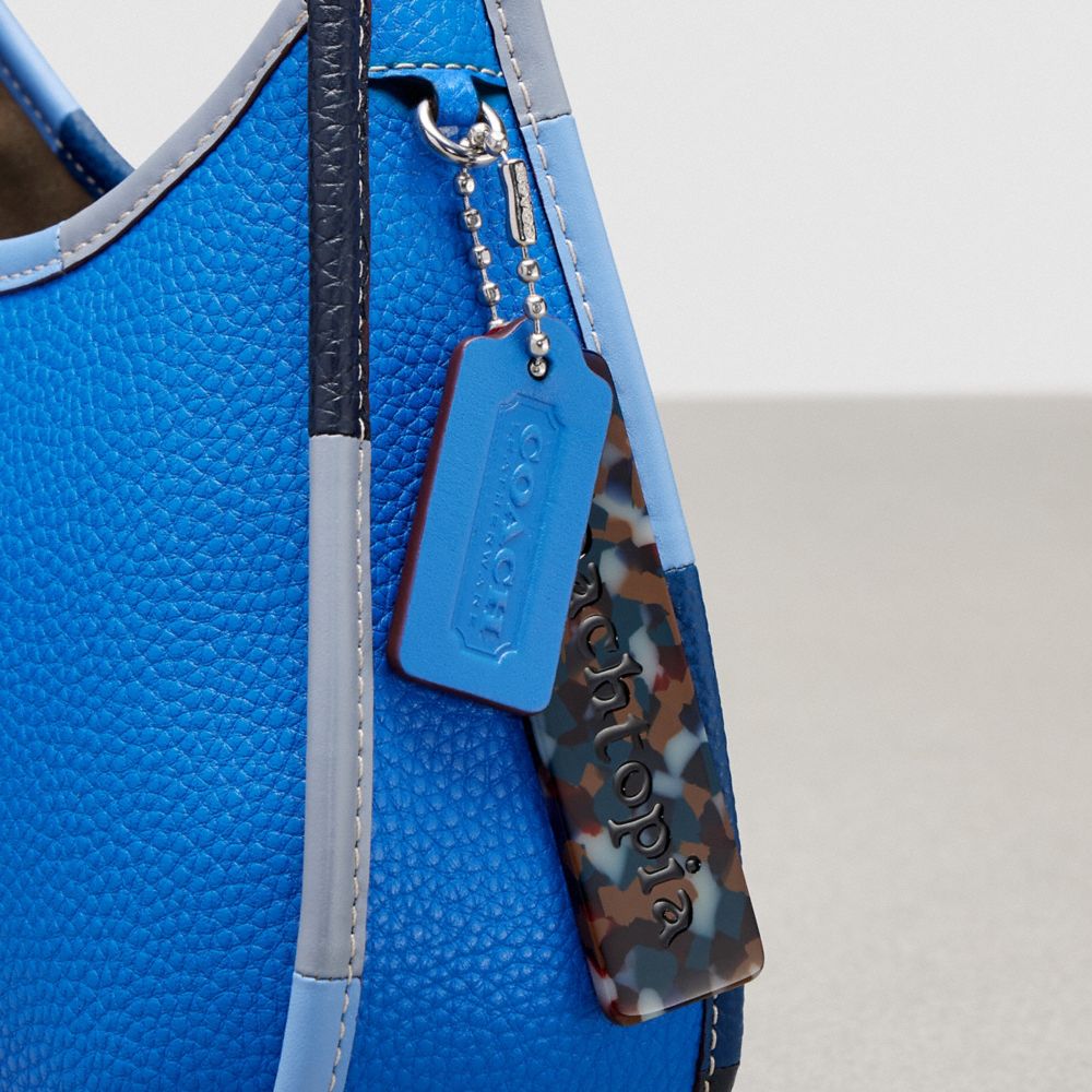 COACH®,Ergo Bag In Coachtopia Leather With Colorful Binding,Leather,Acrylic,Shoulder Bag,Plastic,Piping,Embossed,Logo,Day ...,Blue,Group View