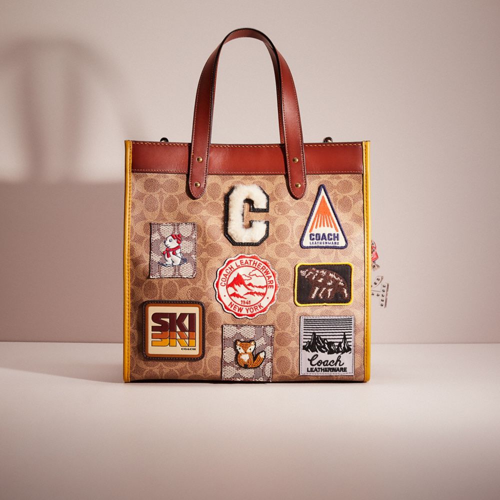 Coach field tote signature canvas sale