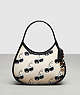 COACH®,Ergo Bag with Cherry Print,Coachtopia Leather,Small,Black/Cloud Multi,Front View