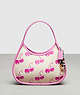 COACH®,Ergo Bag with Cherry Print,Coachtopia Leather,Small,Pink/Cloud Multi,Front View
