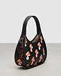 COACH®,Ergo Bag in Coachtopia Leather with Mushroom Print,Coachtopia Leather,Small,Black,Angle View