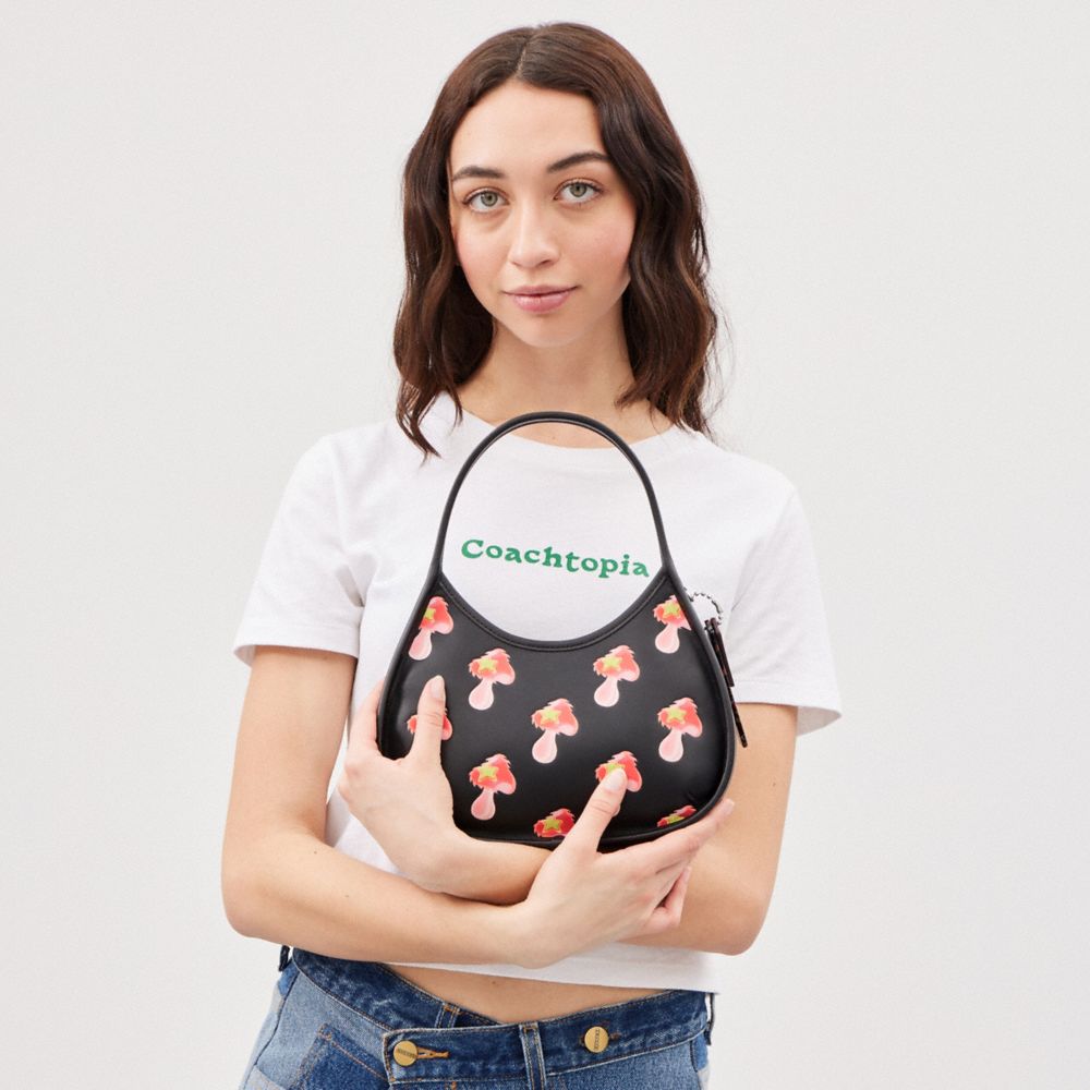 COACH®,Ergo Bag In Coachtopia Leather With Mushroom Print,,Detail View